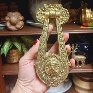 Large Brass "Green Man" Door Knocker